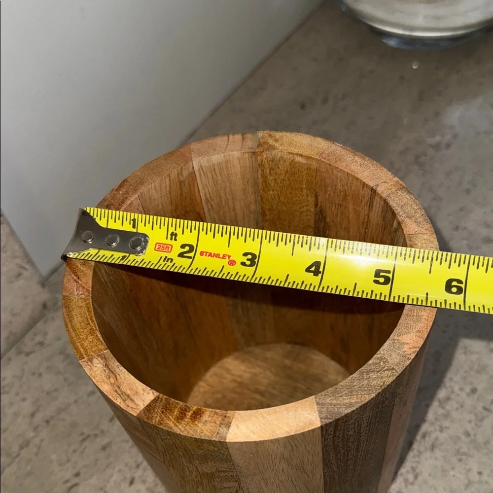 Crate&Barrel Wood Utensil Caddy